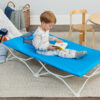 Regalo My Cot Pals Small Single Portable Toddler Bed, Raccoon, Blue
