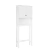RiverRidge  Ashland 27.44-in W x 64.88-in H x 7.81-in D White Over-the-Toilet Storage