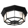 Secure Home  11.9-in W Black Outdoor Flush Mount Light