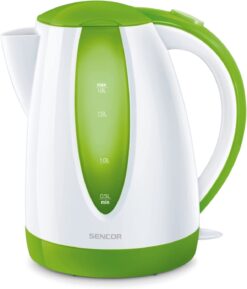Sencor SWK1811GR 1.8L Electric Kettle with Power Cord Storage Base and Automatic Shut Off, Green