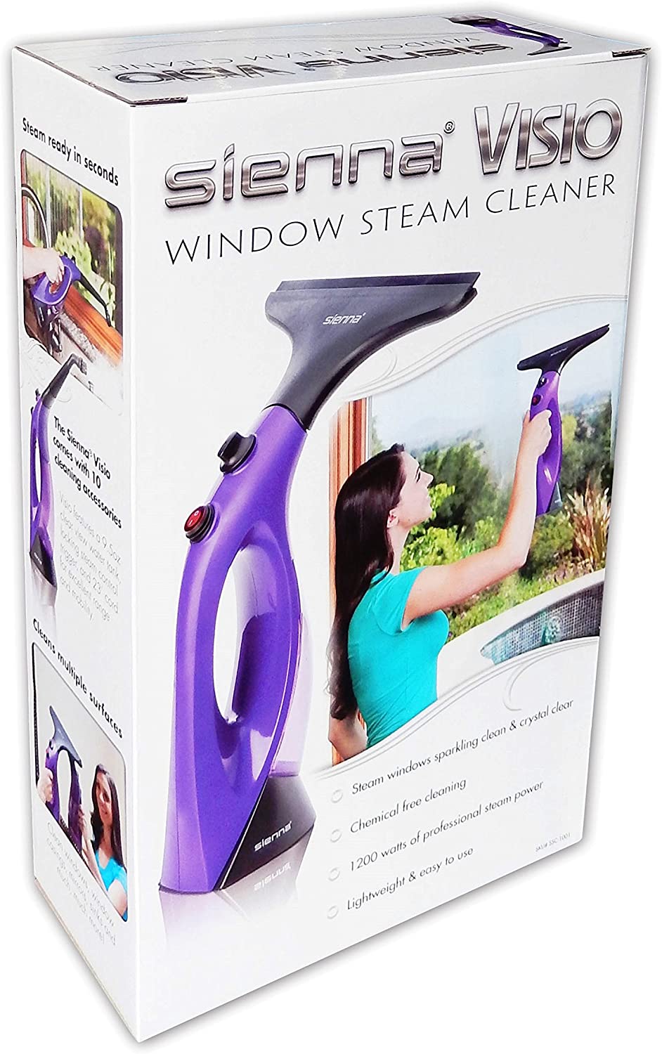 Sienna Visio Handheld Steam Cleaner, Steam Cleaner Window Cleaner