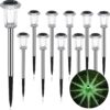 Solar Outdoor Lights - BUNEE Solar Pathway Lights Waterproof Solar Garden Lights Decorative Auto On/Off, 10 Pack Solar Powered Lights Outdoor Sidewalk Lights 12H Long Last for Garden Yard Walkway