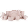 Stone Lain Albie Stoneware 32-Piece Dinnerware Set, Easter Pink