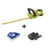 Sun Joe 24V-HT22-MAX 24-Volt iON+ Cordless Hedge Trimmer Kit, 22", with 4.0-Ah Battery and Charger