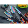 Tomodachi Rainbow Black 12-Piece Knife Set with Matching Blade Guards, Titanium