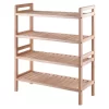 Winsome Wood  Mercury 2-PC Stackable Shoe Rack, Natural Finish