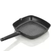 ZAVOR  Noir 12-in Ceramic Grill Pan - Premium Cast Aluminum with Titanium