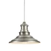 allen + roth  Hainsbrook Antique Pewter Rustic Cone Mini Pendant Light
