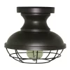 allen + roth  Yordan 1-Light 8.5-in Bronze Incandescent Semi-flush Mount Light