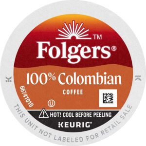 Folgers 100% Colombian Medium Roast Coffee, 128 Keurig K-Cup Pods