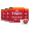 Folgers Classic Roast Medium Roast Coffee, 128 Keurig K-Cup Pods, 32 Count (Pack of 4)