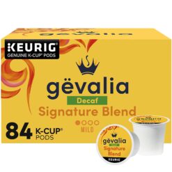 Gevalia Signature Blend Decaf Mild Light Roast K-Cup Coffee Pods, Christmas Breakfast (84 ct Box)