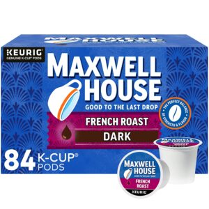 Maxwell House French Roast Dark Roast K-Cup Coffee Pods (84 ct Box)
