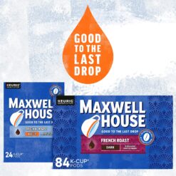 Maxwell House French Roast Dark Roast K-Cup Coffee Pods (84 ct Box)