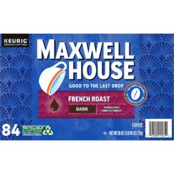 Maxwell House French Roast Dark Roast K-Cup Coffee Pods (84 ct Box)