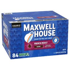 Maxwell House French Roast Dark Roast K-Cup Coffee Pods (84 ct Box)