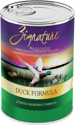 Zignature Duck Limited Ingredient Formula Grain-Free Canned Dog Food, 13-oz, case of 12