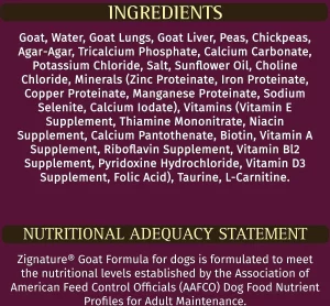 Zignature Goat Limited Ingredient Formula Grain-Free Canned Dog Food, 13-oz, case of 12