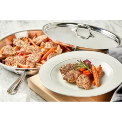 All-Clad D3 Stainless 12-Inch Fry Pan With Lid, Silver