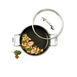 All-Clad HA1 Aluminum Stock Pot with Lid, 4-Quart, Black