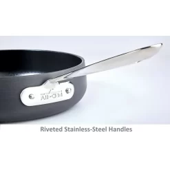 All-Clad HA1 Aluminum Stock Pot with Lid, 8-Quart, Black
