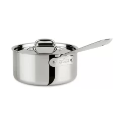 All-Clad Stainless Steel Sauce Pan with Lid, 3-Quart, Silver