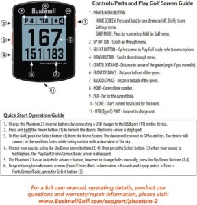 Bushnell Phantom 2 Golf GPS Rangefinder, Black