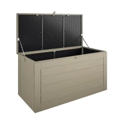Cosco Outdoor Patio Deck Storage Box, Extra Large, 180 Gallons, Tan