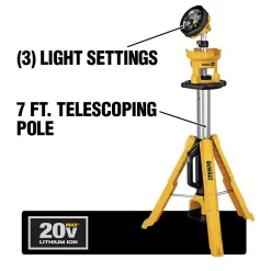 DEWALT DCL079B 20-Volt MAX 3000-Lumen Tripod Light 12