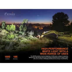 Fenix HM70R 1600 Lumen USB-C Rechargeable Headlamp with White, High CRI and Red Beams and Lumentac Organizer