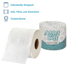 Georgia-Pacific Angel Soft Professional Series 2-Ply Embossed Toilet Paper, 16850, 450 Sheets Per Roll, 60 Rolls Per Case