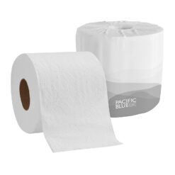 Georgia-Pacific Blue Basic 2-Ply Embossed Toilet Paper (previously branded Envision), 1988001, 550 Sheets Per Roll, 80 Rolls Per Case