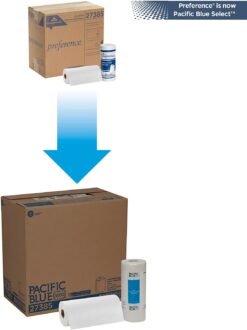 Georgia-Pacific Blue Select 2-Ply Perforated Paper Towel Rolls by GP PRO (Georgia-Pacific), 27385, 85 Sheets Per Roll, 30 Rolls Per Case