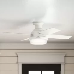 Hunter Fan Dempsey Low Profile 44 inch Ceiling Fan with Light Kit