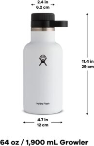Hydro Flask 64 oz Growler (White)