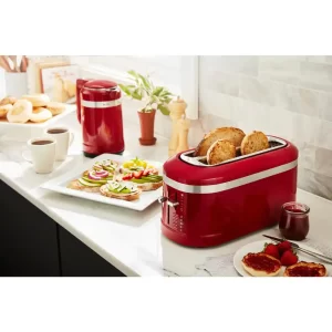 KitchenAid KMT5115ER 4-Slice Empire Red Long Slot Toaster with High-Lift Lever