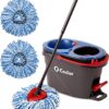O-Cedar EasyWring RinseClean Microfiber Spin Mop & Bucket Floor Cleaning System with 2 Extra Refills