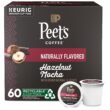 Peet's Coffee, Hazelnut Mocha - 60 K-Cup Pods for Keurig Brewers (6 boxes of 10 pods), Light Roast