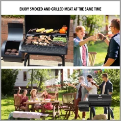 Royal Gourmet 30 inch Barrel Charcoal Grill with Smoker