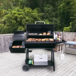 Royal Gourmet CC2036F Charcoal Barrel Grill with Offset Smoker