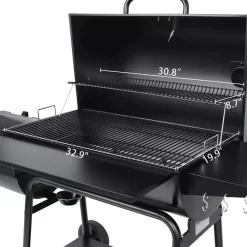 Royal Gourmet CC2036F Charcoal Barrel Grill with Offset Smoker