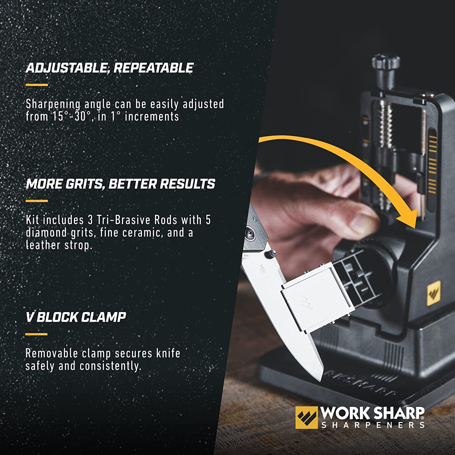 Work Sharp Precision Adjust Knife Sharpener Elite and Upgrade Kit