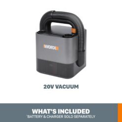 Worx WX030 Power Share 20V Cordless Cube Vac Portable Compact Vacuum