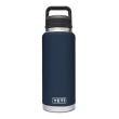 YETI Rambler 36 oz Bottle, Navy, Vacuum Insulated, Stainless Steel with Chug Cap
