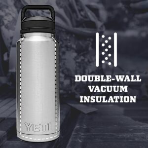 YETI Rambler 36 oz Bottle, Navy, Vacuum Insulated, Stainless Steel with Chug Cap