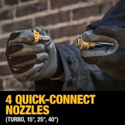 DEWALT DCPW550P1 20V MAX 550 PSI 1.0 GPM Cold Water Cordless Electric Power Cleaner with 4 Nozzles, (1) 5.0 Ah Battery and Charger