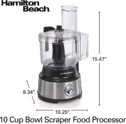 Hamilton Beach Food Processor & Vegetable Chopper Stainless Steel