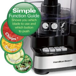 Hamilton Beach Stack & Snap Food Processor, Black (70725A)