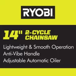 RYOBI RY3714 14 in. 37cc 2-Cycle Gas Chainsaw