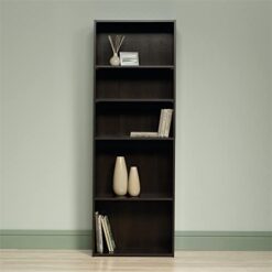 Sauder Beginnings 5-Shelf Bookcase, Cinnamon Cherry finish